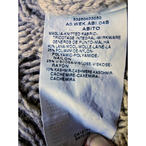 WEEKEND MAX MARA CHUNKY CABLE KNIT COWL NECK MIDI DRESS  SIZE MEDIUM - Picture 7 of 8